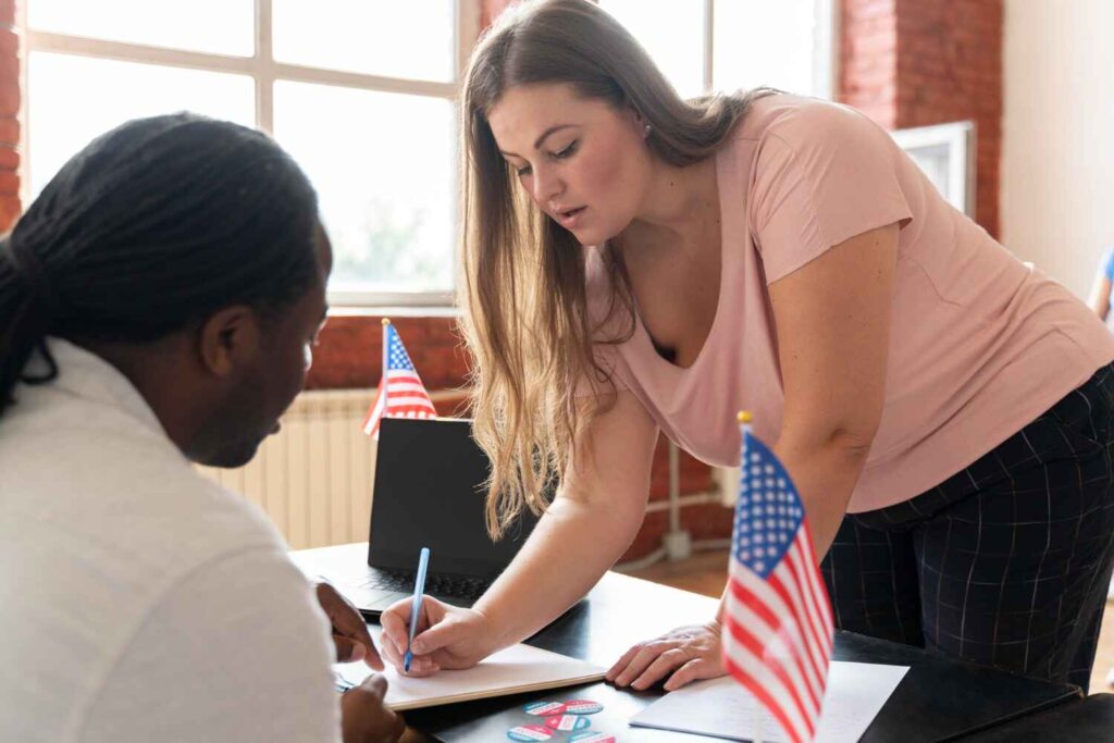 International students studying in an affordable American university