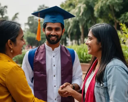 A boy on graduation - study abroad from calicut