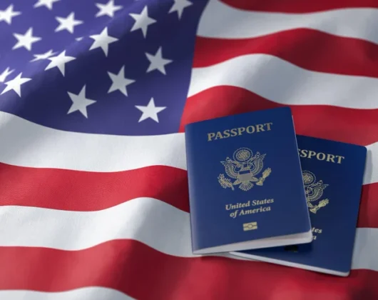 Flag Of The United States Of America & Passport- J1 Visa Requirement 2024