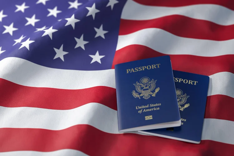 Flag Of The United States Of America & Passport- J1 Visa Requirement 2024