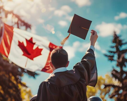 a young guy is waving his hat after pursuing Affordable Study Abroad Programs in Canada